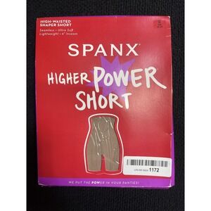 Spanx Higher Power Short Womens Small‎ Soft Nude High Waisted Shaper Lightweight